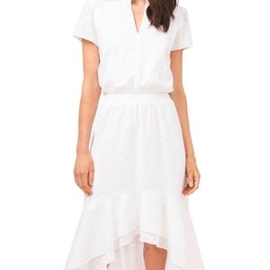 1.STATE smocked waist high/low midi dress size S